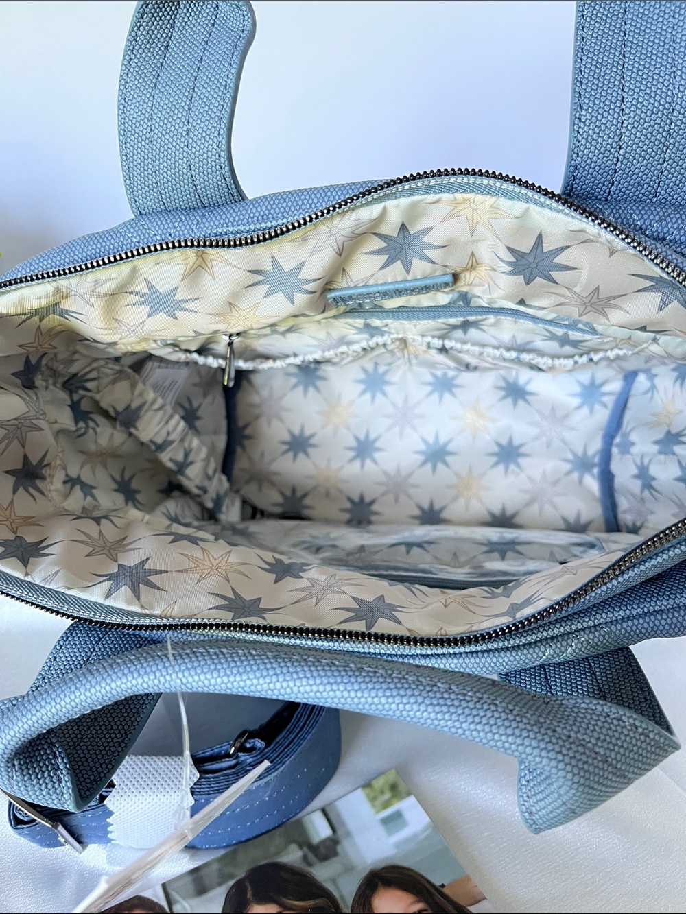 LUG - Dory Matte Luxe VL Crossbody Bag in Blue Moon w/North Star Cream interior - Picture 4 of 8